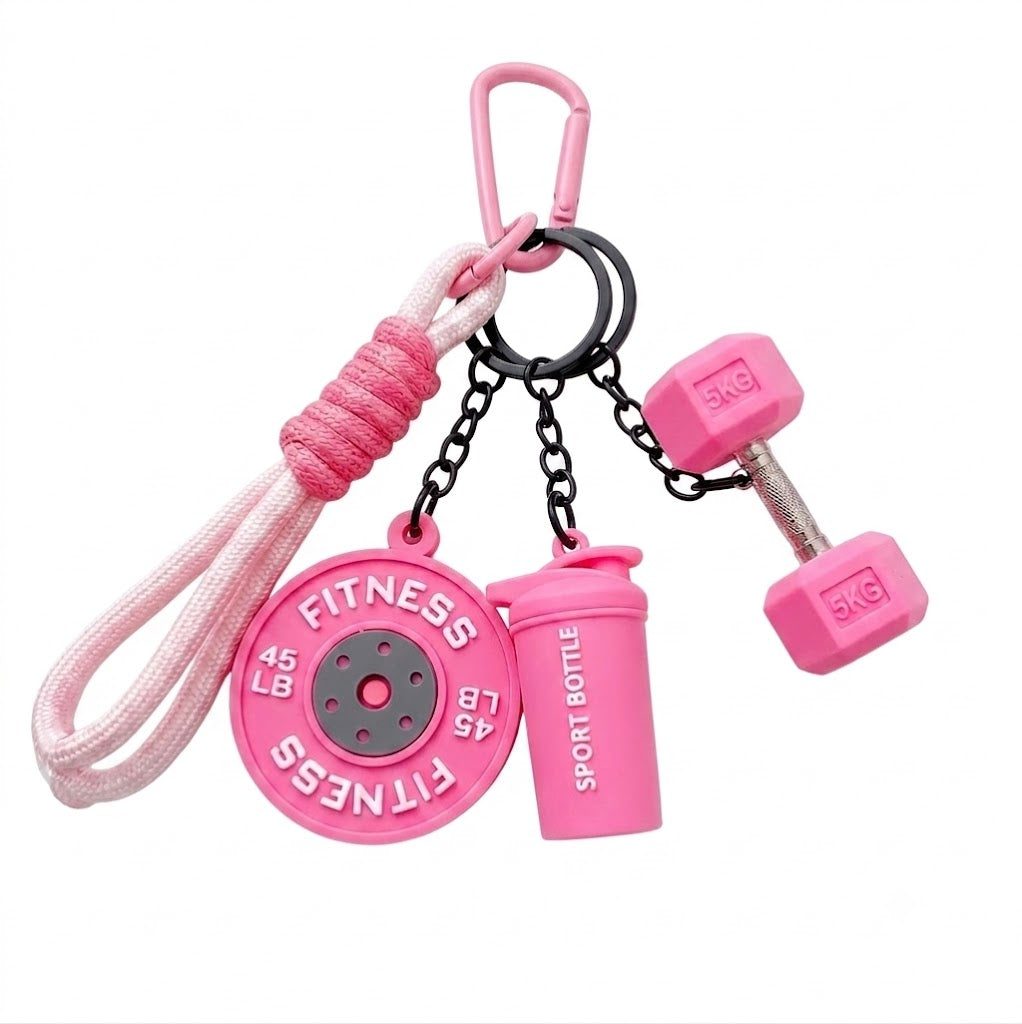 Fitness Keychain Set 4pcs (Pink)