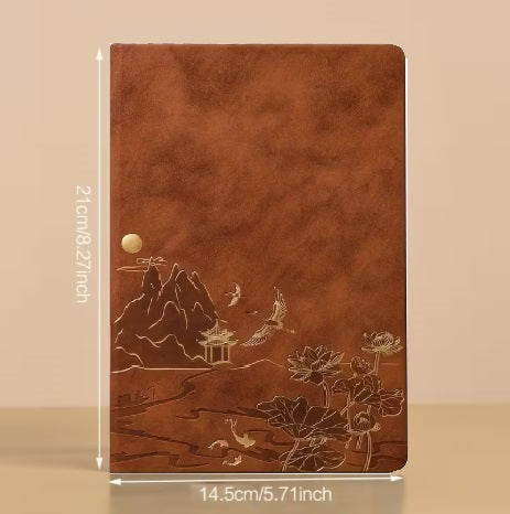 A5 PU Leather Notebook & Metal Pen Gift Set, Executive Journal | Includes Pen Refill, 21 x 14.5 cm Size, Weekly Lined Pages, Corporate Office Use, Gift Box Included