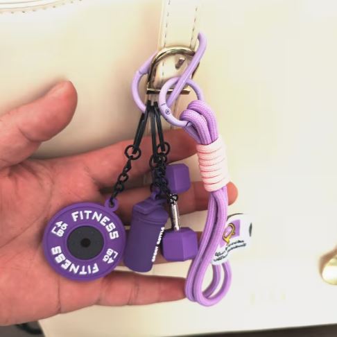 Fitness Keychain Set 4pcs (Purple)