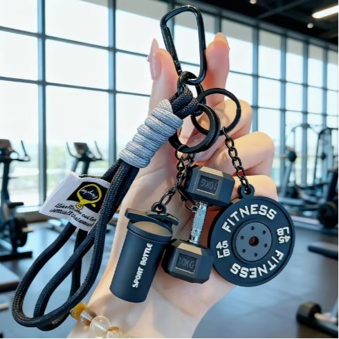 Fitness Keychain Set 4pcs (Black)