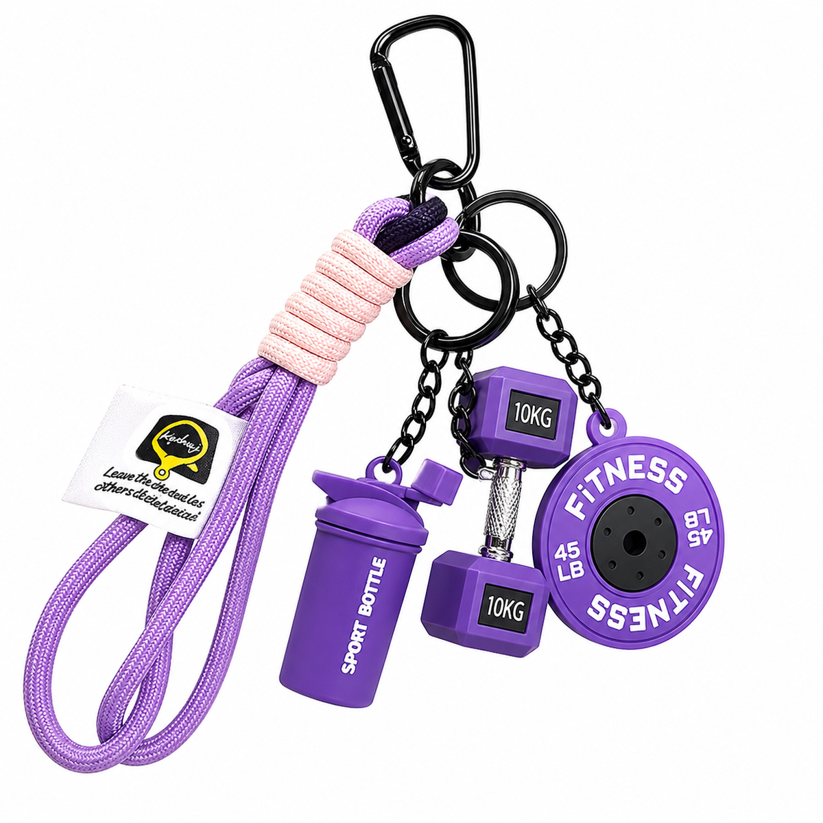 Fitness Keychain Set 4pcs (Purple)